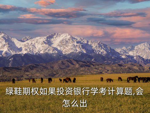 綠鞋期權(quán)如果投資銀行學(xué)考計算題,會怎么出