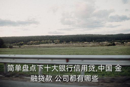 簡單盤點(diǎn)下十大銀行信用貸,中國 金融貸款 公司都有哪些