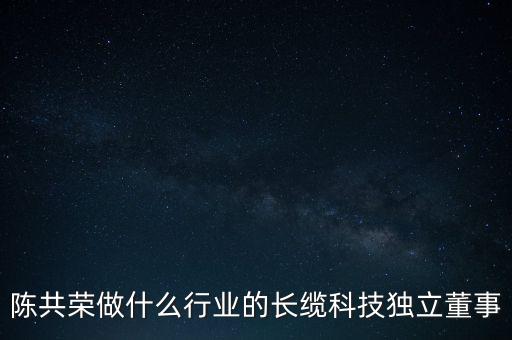 陳共榮做什么行業(yè)的長纜科技獨(dú)立董事