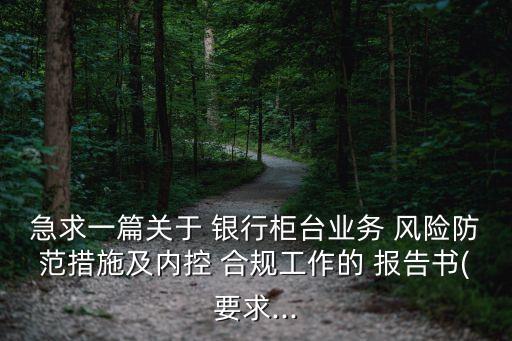 銀行合規(guī)風(fēng)險報告,銀行內(nèi)控合規(guī)風(fēng)險報告
