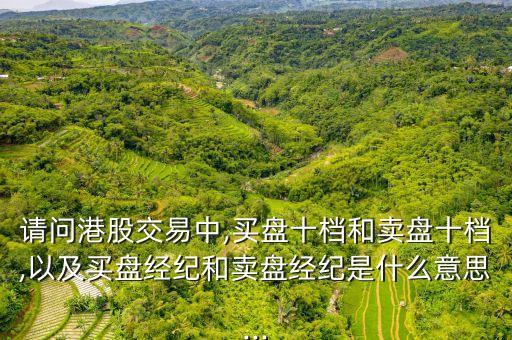 請(qǐng)問(wèn)港股交易中,買盤(pán)十檔和賣盤(pán)十檔,以及買盤(pán)經(jīng)紀(jì)和賣盤(pán)經(jīng)紀(jì)是什么意思...