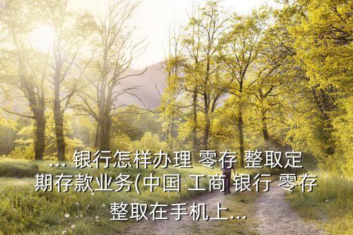 ... 銀行怎樣辦理 零存 整取定期存款業(yè)務(中國 工商 銀行 零存 整取在手機上...