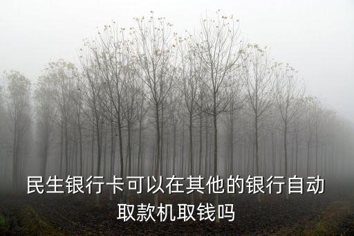  民生銀行卡可以在其他的銀行自動 取款機(jī)取錢嗎