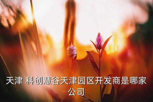 天津 科創(chuàng)慧谷天津園區(qū)開(kāi)發(fā)商是哪家公司