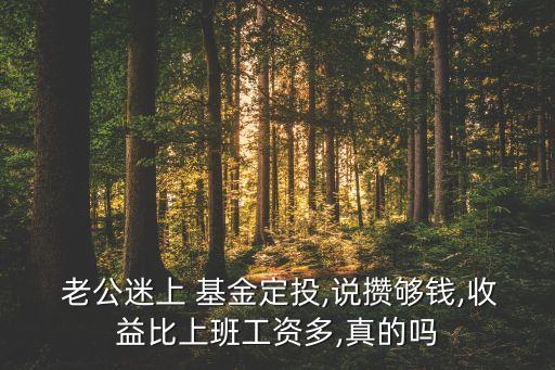  老公迷上 基金定投,說(shuō)攢夠錢(qián),收益比上班工資多,真的嗎