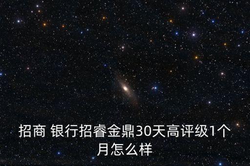 招商 銀行招睿金鼎30天高評(píng)級(jí)1個(gè)月怎么樣