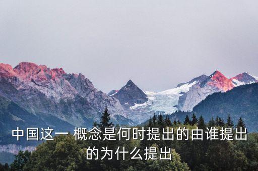 中國這一 概念是何時提出的由誰提出的為什么提出