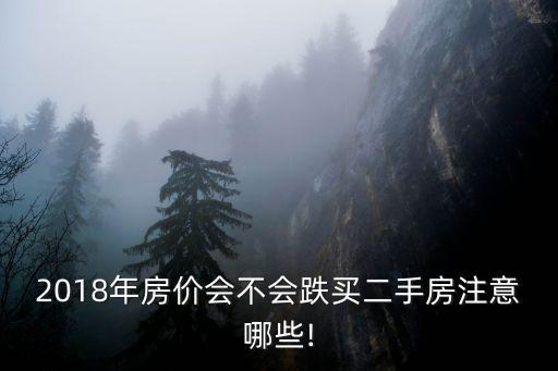 2018年房價(jià)會不會跌買二手房注意哪些!