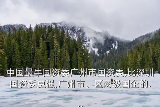 中國最牛國資委廣州市國資委,比深圳國資委更強,廣州市、區(qū)兩級國企的...