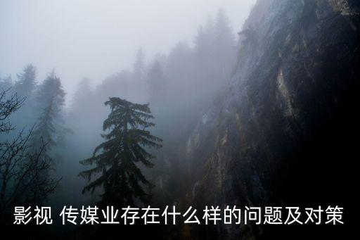 影視 傳媒業(yè)存在什么樣的問題及對(duì)策
