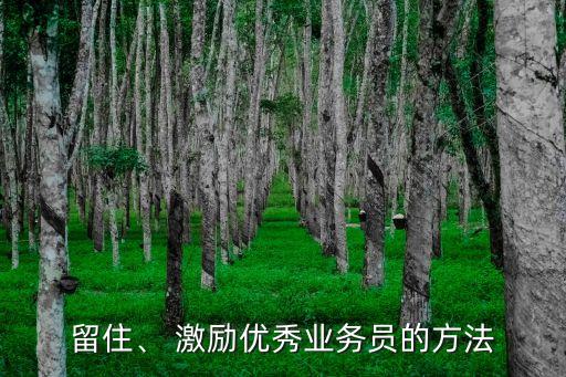 留住、 激勵優(yōu)秀業(yè)務員的方法