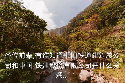 各位前輩,有誰(shuí)知道中國(guó)鐵道建筑總公司和中國(guó) 鐵建股份有限公司是什么關(guān)系...