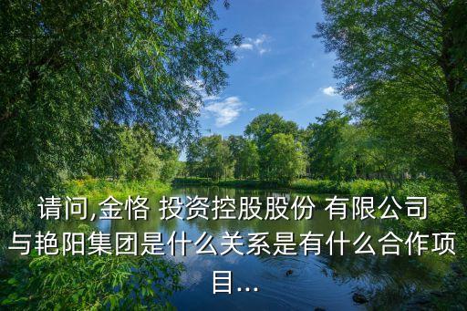 請(qǐng)問,金恪 投資控股股份 有限公司與艷陽集團(tuán)是什么關(guān)系是有什么合作項(xiàng)目...