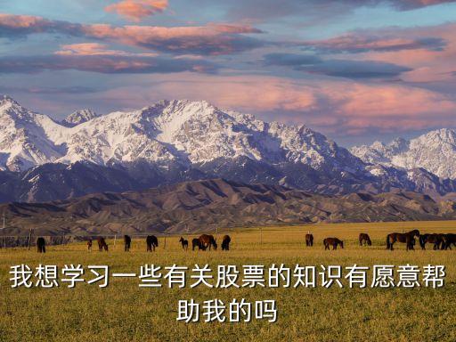 我想學習一些有關股票的知識有愿意幫助我的嗎