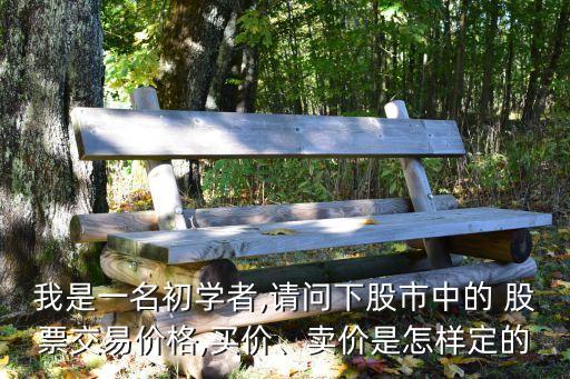 我是一名初學者,請問下股市中的 股票交易價格,買價、賣價是怎樣定的