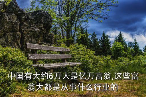 中國(guó)有大約6萬(wàn)人是億萬(wàn)富翁,這些富翁大都是從事什么行業(yè)的