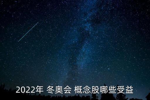 2022年 冬奧會 概念股哪些受益