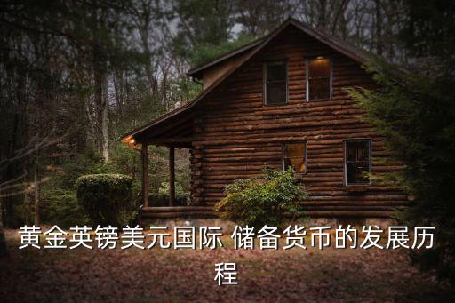 黃金英鎊美元國際 儲備貨幣的發(fā)展歷程