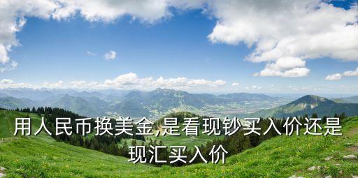 用人民幣換美金,是看現(xiàn)鈔買(mǎi)入價(jià)還是現(xiàn)匯買(mǎi)入價(jià)