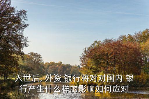 入世后, 外資 銀行將對(duì)對(duì)國內(nèi) 銀行產(chǎn)生什么樣的影響如何應(yīng)對(duì)