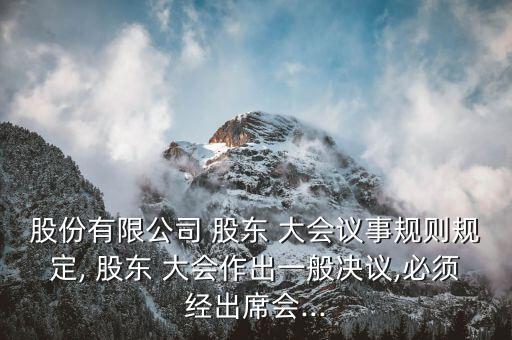 股份公司股東大會(huì)