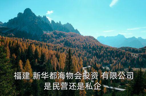  福建 新華都海物會投資 有限公司是民營還是私企