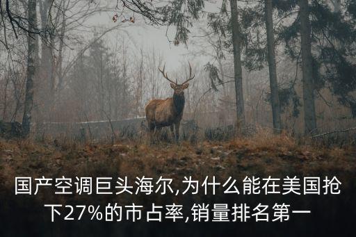 國(guó)產(chǎn)空調(diào)巨頭海爾,為什么能在美國(guó)搶下27%的市占率,銷量排名第一