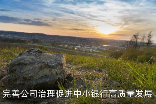 完善公司治理促進(jìn)中小銀行高質(zhì)量發(fā)展