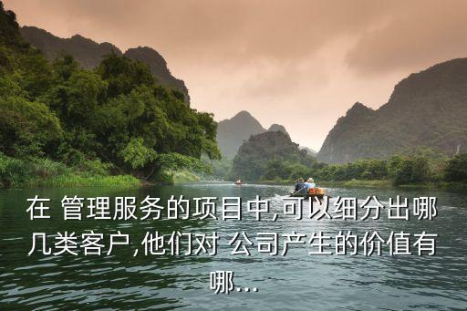 在 管理服務(wù)的項目中,可以細分出哪幾類客戶,他們對 公司產(chǎn)生的價值有哪...