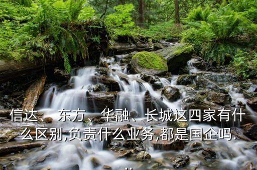 信達、 東方、華融、長城這四家有什么區(qū)別,負責什么業(yè)務(wù),都是國企嗎...
