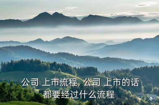  公司 上市流程, 公司 上市的話都要經(jīng)過(guò)什么流程