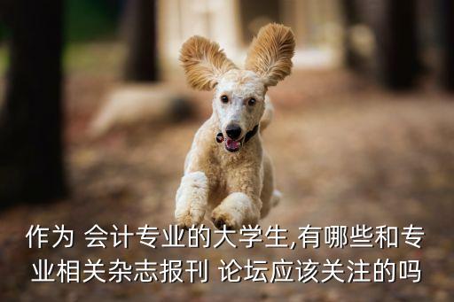 作為 會計專業(yè)的大學生,有哪些和專業(yè)相關雜志報刊 論壇應該關注的嗎