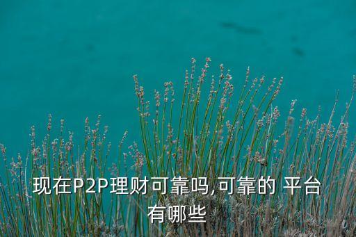 現(xiàn)在P2P理財(cái)可靠嗎,可靠的 平臺(tái)有哪些