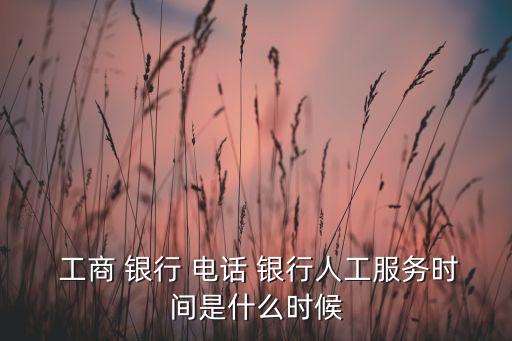  工商 銀行 電話 銀行人工服務(wù)時間是什么時候