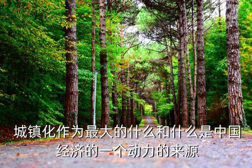  城鎮(zhèn)化作為最大的什么和什么是中國(guó) 經(jīng)濟(jì)的一個(gè)動(dòng)力的來(lái)源