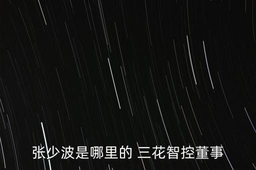 張少波是哪里的 三花智控董事