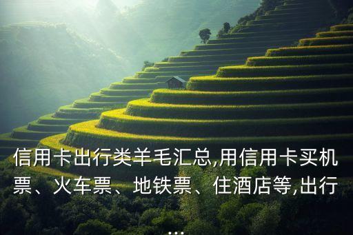 信用卡出行類羊毛匯總,用信用卡買機(jī)票、火車票、地鐵票、住酒店等,出行...