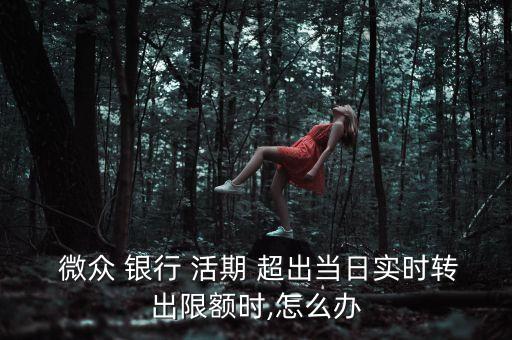  微眾 銀行 活期 超出當(dāng)日實(shí)時(shí)轉(zhuǎn)出限額時(shí),怎么辦