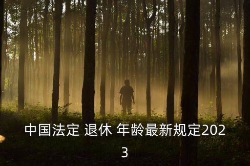 中國(guó)法定 退休 年齡最新規(guī)定2023