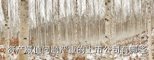 資產(chǎn)減值問題嚴重的上市公司有哪些