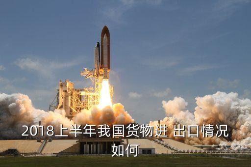 2018上半年我國貨物進 出口情況如何