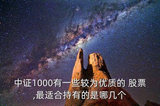 中證1000有一些較為優(yōu)質(zhì)的 股票,最適合持有的是哪幾個