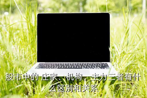 股市中的 莊家、機構(gòu)、主力三者有什么區(qū)別和關(guān)系