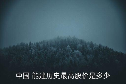 中國 能建歷史最高股價是多少