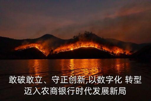 敢破敢立、守正創(chuàng)新,以數(shù)字化 轉(zhuǎn)型邁入農(nóng)商銀行時代發(fā)展新局