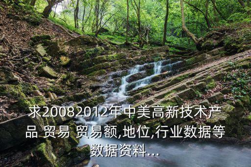 求20082012年中美高新技術(shù)產(chǎn)品 貿(mào)易 貿(mào)易額,地位,行業(yè)數(shù)據(jù)等數(shù)據(jù)資料...