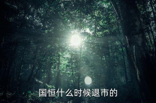 國(guó)恒什么時(shí)候退市的