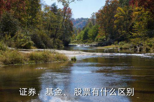 證券、基金、 股票有什么區(qū)別