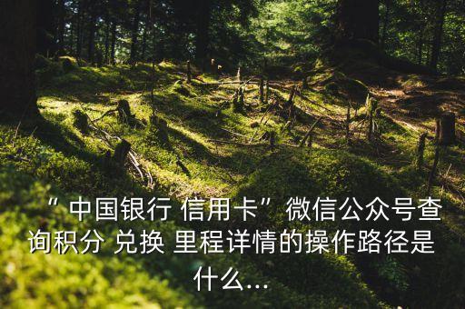 中國銀行信用卡兌換里程