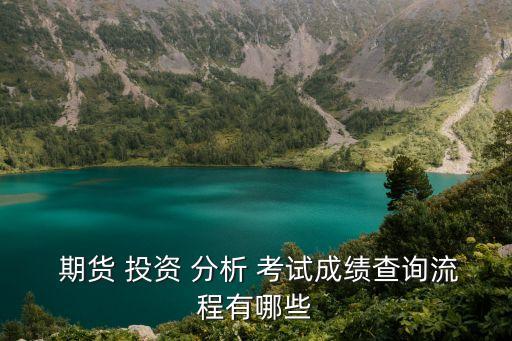  期貨 投資 分析 考試成績查詢流程有哪些